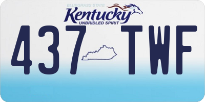 KY license plate 437TWF