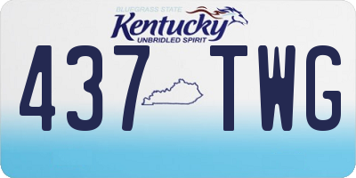 KY license plate 437TWG