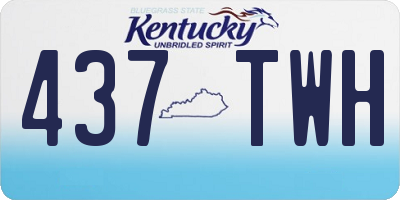 KY license plate 437TWH