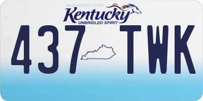 KY license plate 437TWK