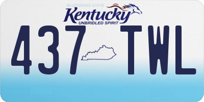 KY license plate 437TWL