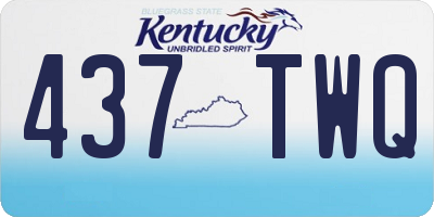 KY license plate 437TWQ