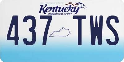 KY license plate 437TWS