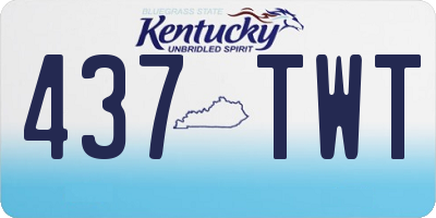 KY license plate 437TWT
