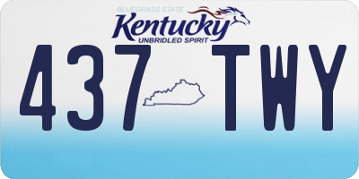 KY license plate 437TWY