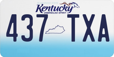 KY license plate 437TXA