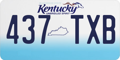 KY license plate 437TXB