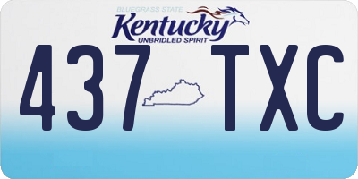 KY license plate 437TXC
