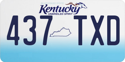 KY license plate 437TXD