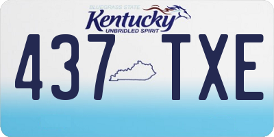KY license plate 437TXE