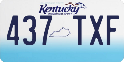 KY license plate 437TXF