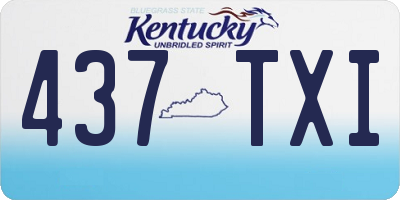 KY license plate 437TXI