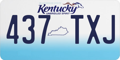 KY license plate 437TXJ