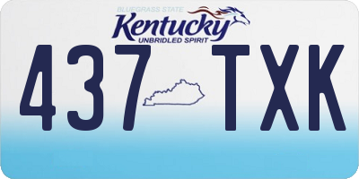 KY license plate 437TXK