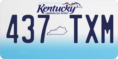KY license plate 437TXM