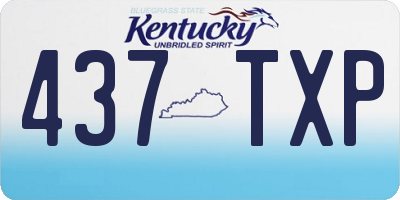 KY license plate 437TXP