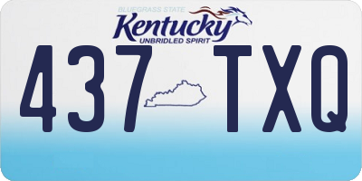 KY license plate 437TXQ