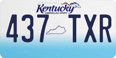 KY license plate 437TXR