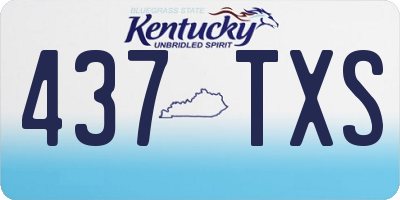 KY license plate 437TXS