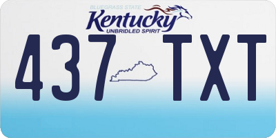 KY license plate 437TXT
