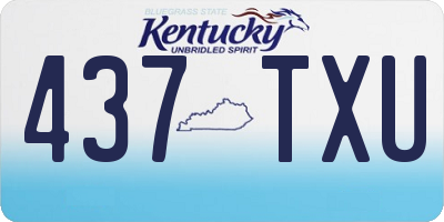 KY license plate 437TXU