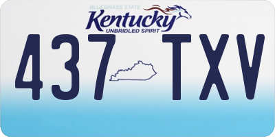 KY license plate 437TXV