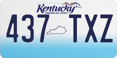 KY license plate 437TXZ