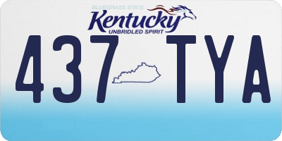 KY license plate 437TYA