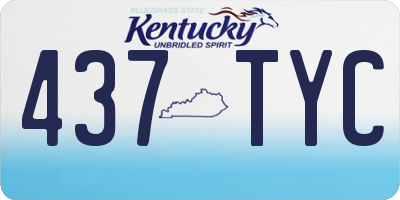 KY license plate 437TYC
