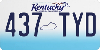 KY license plate 437TYD