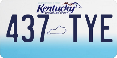 KY license plate 437TYE