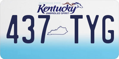 KY license plate 437TYG