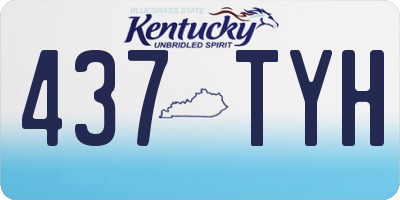 KY license plate 437TYH