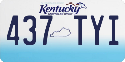 KY license plate 437TYI