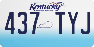 KY license plate 437TYJ