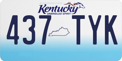 KY license plate 437TYK