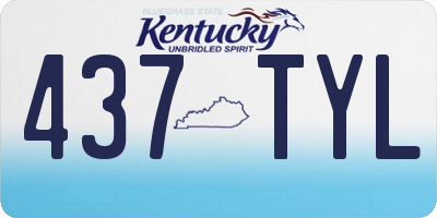 KY license plate 437TYL