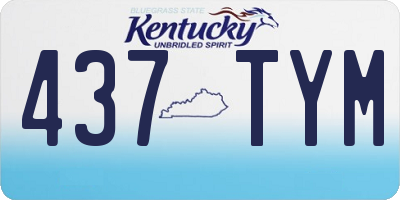 KY license plate 437TYM