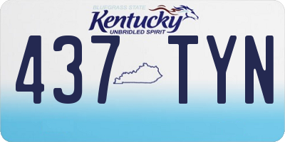 KY license plate 437TYN