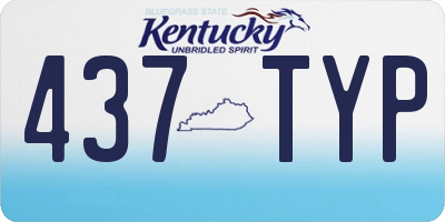 KY license plate 437TYP