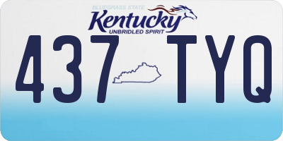 KY license plate 437TYQ