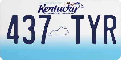 KY license plate 437TYR