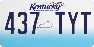KY license plate 437TYT