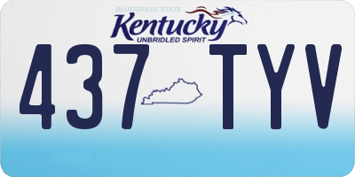 KY license plate 437TYV