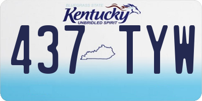 KY license plate 437TYW