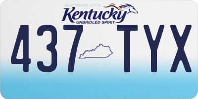 KY license plate 437TYX