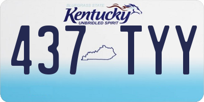 KY license plate 437TYY