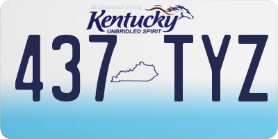 KY license plate 437TYZ