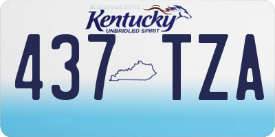 KY license plate 437TZA