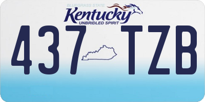 KY license plate 437TZB